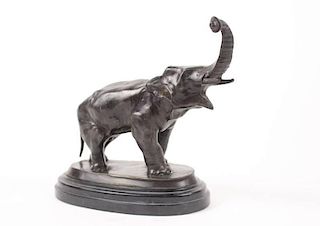 Bronze Animal Sculpture of an Elephant, 20th C.