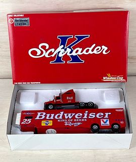 1995 Budweiser Ken Schrader Race Car Transporter 1:64 Scale St. Louis Missouri