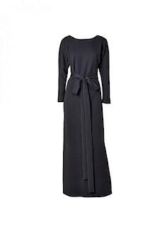 Norman Norell Wool Jersey Belted Gown