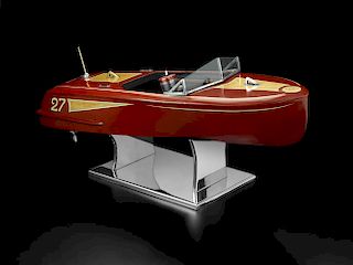 Vintage Chris Craft Gas-Powered Racing Boat