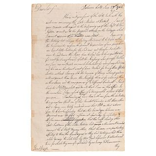 Sir William Johnson Draft of Letter to General Gage, Discussing the Justice System & Treatment of Indians, June 1766