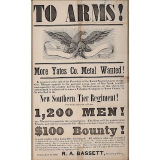 Civil War Recruitment Broadside for the 126th New York Volunteers