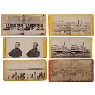 Civil War Stereoviews by E. & H.T. Anthony, Lot of Six