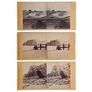 Fort Sumter & Fort Moultrie Stereoviews by Soule, Lot of Three