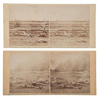 Alexander Gardner Civil War Stereoviews of Confederate Dead at Gettysburg and Antietam