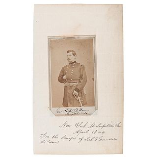 General George B. McClellan, Signed CDV and Autographed Note from the 1864 New York Metropolitan Fair