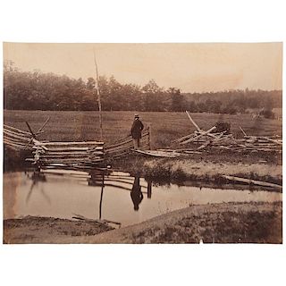 Mathew Brady at Gettysburg, Civil War Albumen Photograph