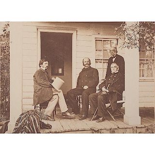 Major Generals Anderson and Burnside, Albumen Photograph