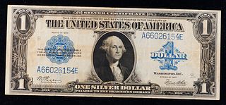1923 $1 large size Blue Seal Silver Certificate Grades xf+ Signatures Woods/White