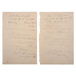 Johnson's Island, Ohio, CSA Prisoner of War Autograph Album Page Collection, 1864