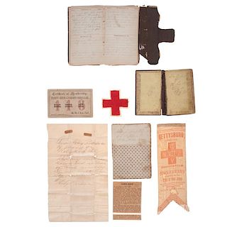 Corporal Alonzo Hedden, 15th New Jersey Volunteers, Collection Incl. 1865 Diary, Relics, Corps Badge, GAR Ribbons, and More
