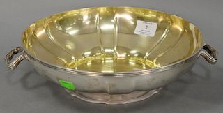 Gorham sterling silver bowl with handles and gold wash interior. lg. 12 1/2in., 26.74 t oz.
