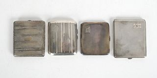 Four Silver Cigarette Cases 