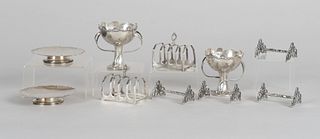 A Group of English Sterling Silver Tableware 