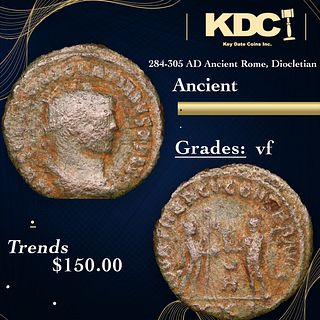 284-305 AD Ancient Rome, Diocletian Ancient Grades vf