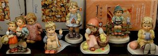 Group of fifteen Goebel Hummel figures, all with original box. ht. 3in. to 5in.