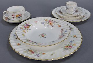 Minton "Marlow" porcelain dinner set marked Mintons Marlow on bottom service for 8 plus extras including 11 dinner plates, 8 