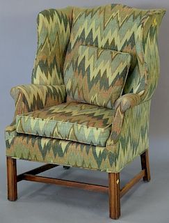 Chippendale style wing chair.