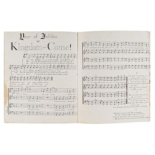 Hand Made Union Patriotic Song Book Containing "Year of Jubilee or KINGDOM has COME!"