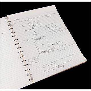 Gordon Cooper&rsquo;s Mercury-Atlas 9 Notebook - Over 20 Pages of Handwritten Notes and Sketches for the Faith 7 Capsule