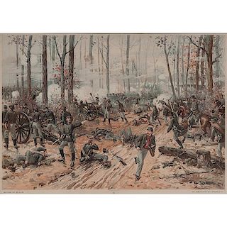 Civil War, Complete Collection of 18 Lithographs Published by L. Prang & Co.