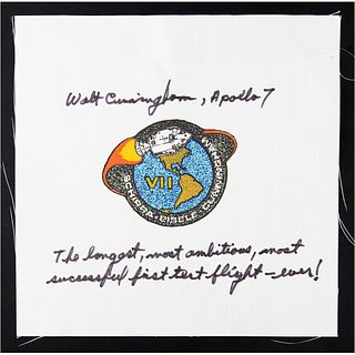 Walt Cunningham Signed Apollo 7 Beta Patch