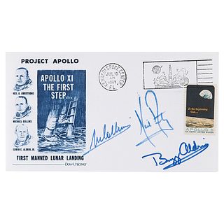 Apollo 11 Signed &#39;Type 2&#39; Insurance Cover - Extremely Rare