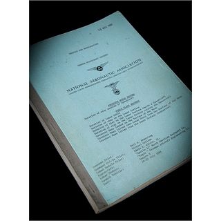 Apollo 11 Official NAA/FAI &lsquo;Manned Spacecraft Records&rsquo; Report Booklet - One of Three Issued by the United States