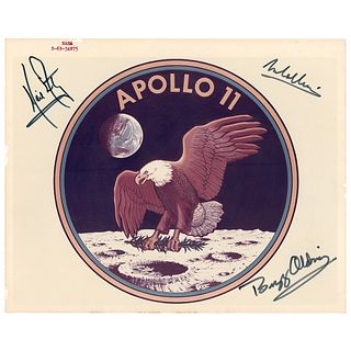 Apollo 11 Signed &#39;Mission Insignia&#39; Photograph