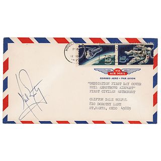 Neil Armstrong Signed &#39;Neil Armstrong Airport&#39; Dedication Air Mail FDC