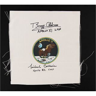 Buzz Aldrin and Michael Collins Signed Apollo 11 Beta Patch