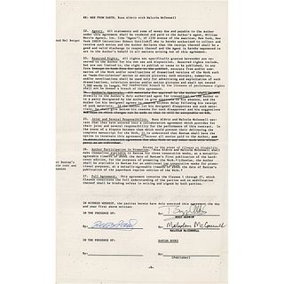 Buzz Aldrin Document Signed - Bantam Books Contract for &#39;Men from Earth&#39;