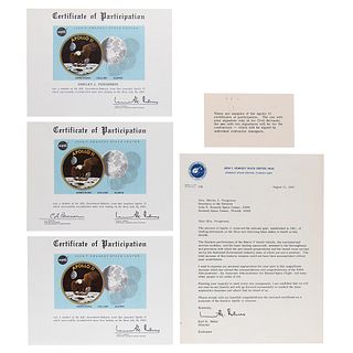 Apollo 11 (2) Certificates of Participation Samples