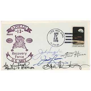 Apollo 13 Crew-Signed Recovery Cover