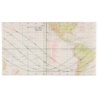 Apollo 15 Flown Earth Orbit Chart - From the Personal Collection of Dave Scott