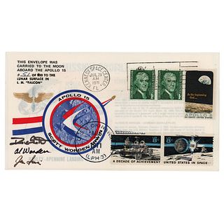 Apollo 15 Lunar Surface-Flown Sieger Crew-Owned Cover - From the Collection of Dave Scott