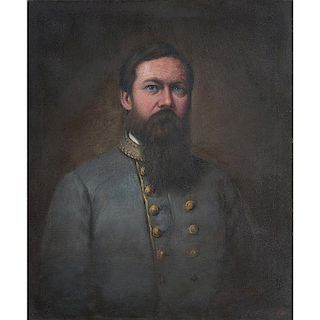 Confederate Army Captain William A. Webb & Wife, Oil on Canvas Portraits by J.P. Walker