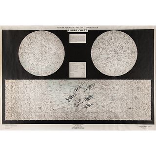 Moonwalkers (6) Signed Oversized Lunar Chart