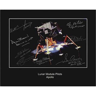 Apollo Lunar Module Pilots (8) Signed Photograph