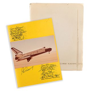 Deke Slayton&#39;s Multi-Signed NASA Retirement Booklet