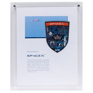 SpaceX Dragon Employee Patch with Flown Parachute Fabric