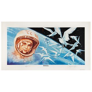 Alexei Leonov and Valentina Tereshkova Signed Print