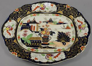 Imperial stone china meat platter, "Imari". 22" x 18"