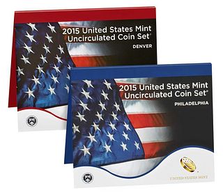 2015 United States Mint Annual Uncirculated Dollar Coin Set - Key Issue 5 Coins