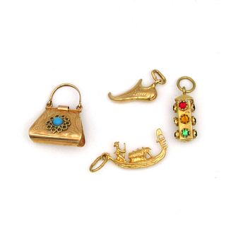 18K and 14K Gold Charm Lot