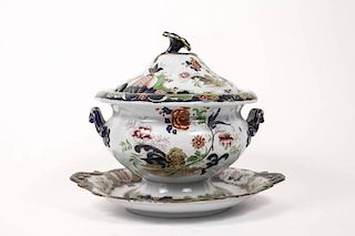 Improved Ironstone China Soup Tureen & Underplate