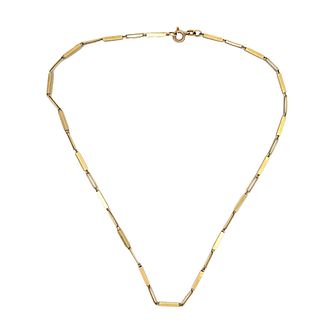 14K Gold Paper Clip Style Chain