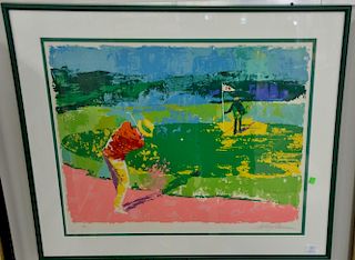Leroy Neiman (1921-2012), color serigraph, "Chipping On" golf, signed lower right: Leroy Neiman, marked lower left: A/P Artis
