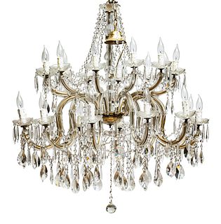 Maria Theresa Style, 24 Light Crystal Chandelier H 41" Dia. 41"