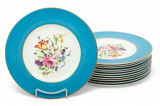 Royal Worcester (English) 'Miranda' Bone China Dinner Plates, Dia. 10.5" 12 pcs